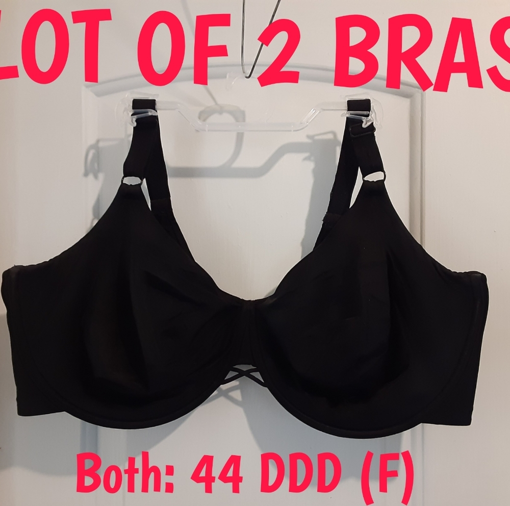 SOLD: 2 LOT: Vanity Fair Radiant Bra 44 DDD (F)